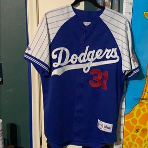 Retro dodgers mike piazza jersey